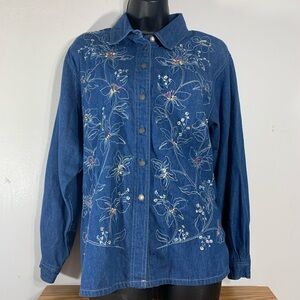 Vintage Koret Denim Shirt embroidered  size LP